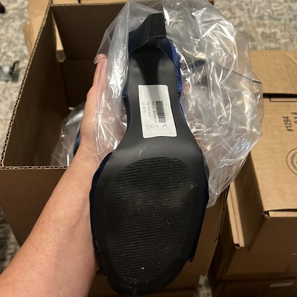 Blue Satin Dress Heels - Picture 6 of 6